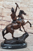 SCALP Frederic Remington Bronze Sculpture Native American 10" x 9"