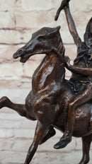 SCALP Frederic Remington Bronze Sculpture Native American 10" x 9"