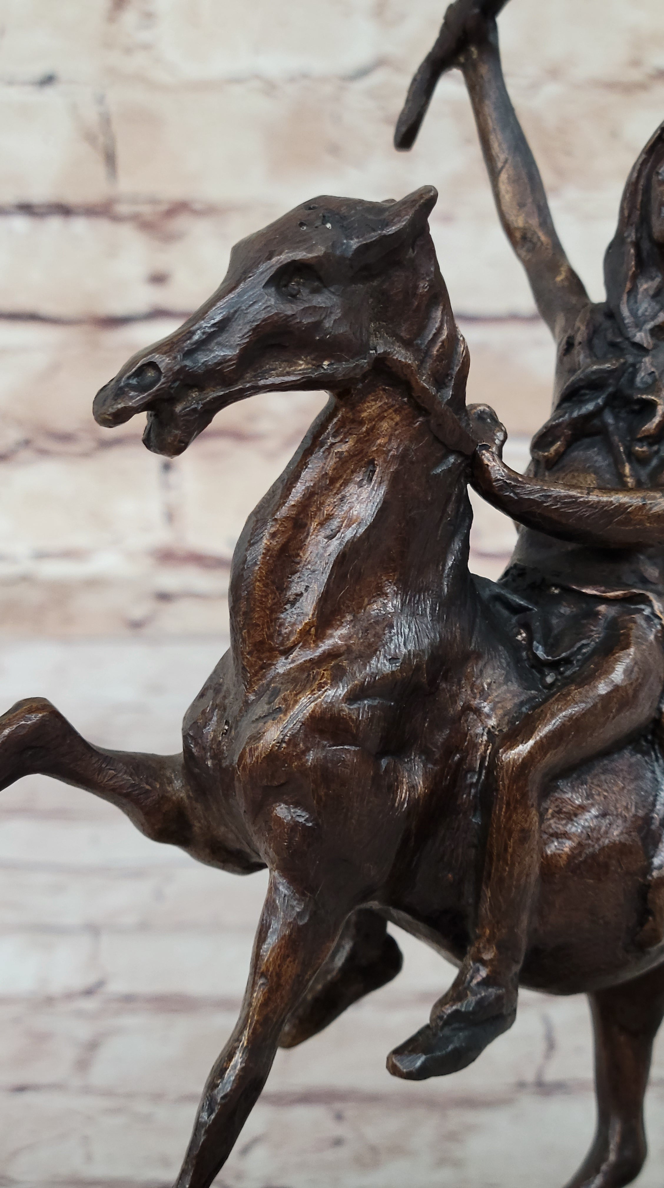 SCALP Frederic Remington Bronze Sculpture Native American 10" x 9"