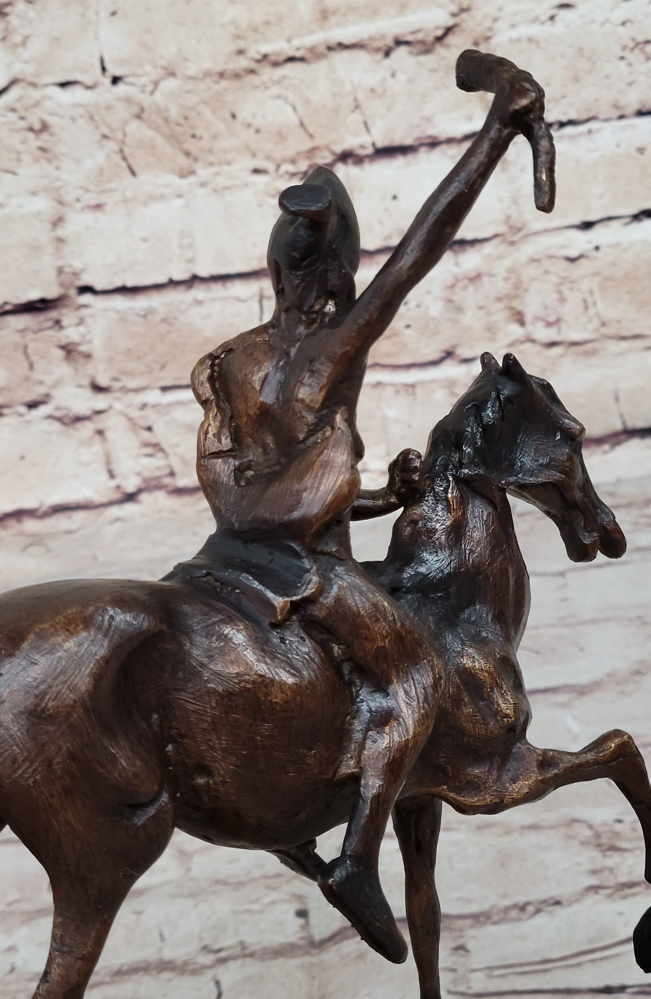 SCALP Frederic Remington Bronze Sculpture Native American 10" x 9"