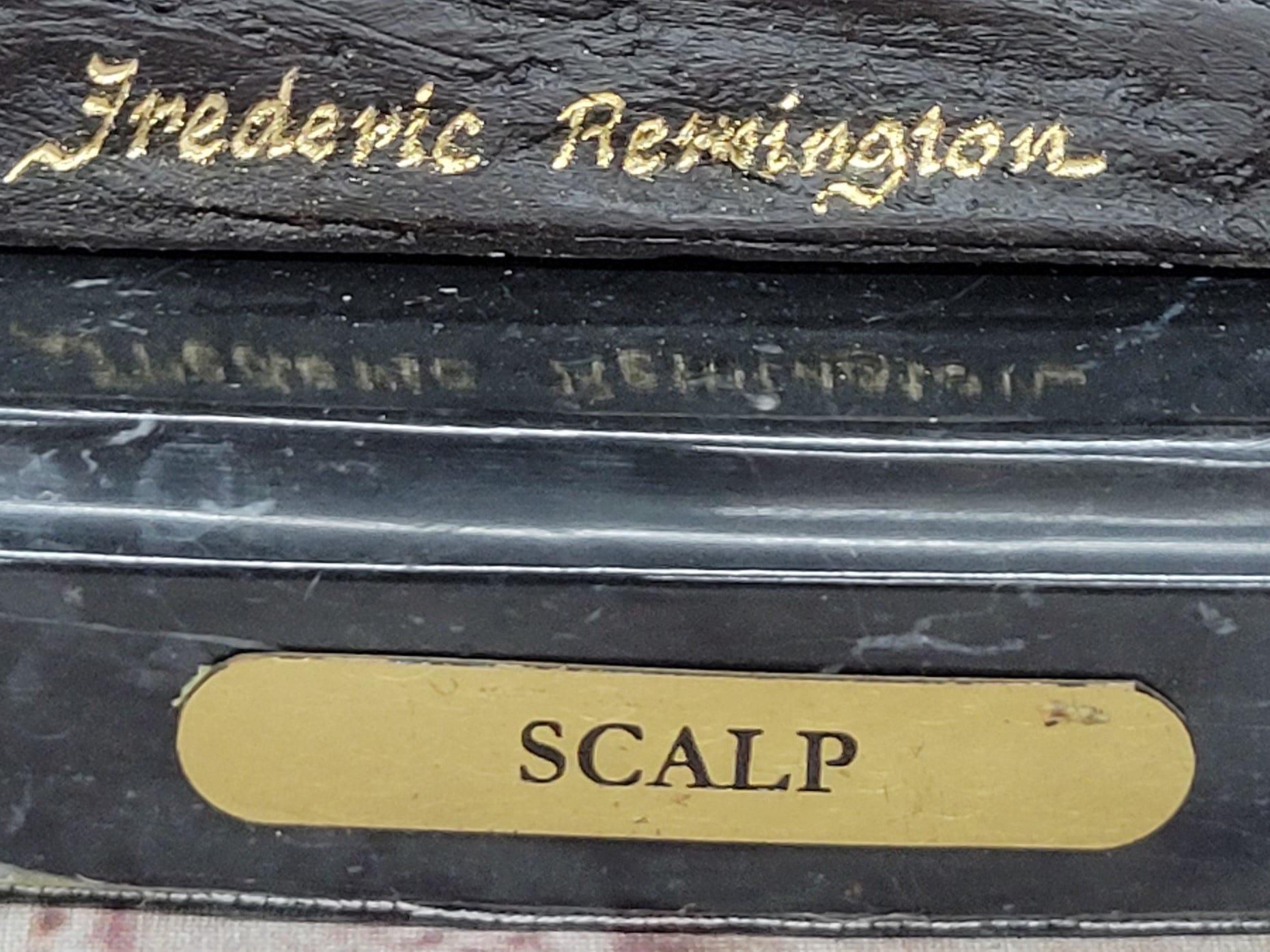 SCALP Frederic Remington Bronze Sculpture Native American 10" x 9"