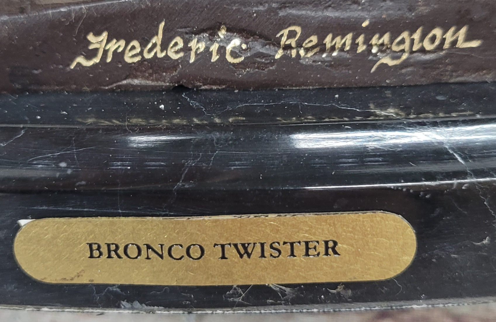 BRONCO TWISTER Frederic Remington Cowboy Bronze Statue Sculpture Western 10" x 10"