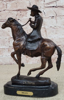 BREATH Frederic Remington Bronze Cowboy Statue Sculpture Western Art 9" x 9"