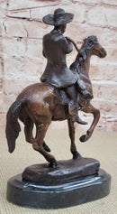 BREATH Frederic Remington Bronze Cowboy Statue Sculpture Western Art 9" x 9"