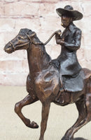 BREATH Frederic Remington Bronze Cowboy Statue Sculpture Western Art 9" x 9"