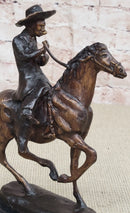 BREATH Frederic Remington Bronze Cowboy Statue Sculpture Western Art 9" x 9"