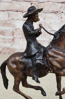 BREATH Frederic Remington Bronze Cowboy Statue Sculpture Western Art 9" x 9"
