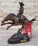 Frederic Remington Arizona Cowboy on Horse Bronze Sculpture