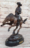 Frederic Remington Arizona Cowboy on Horse Bronze Sculpture