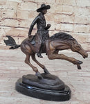 Frederic Remington Arizona Cowboy on Horse Bronze Sculpture