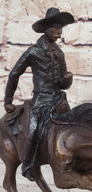 Frederic Remington Arizona Cowboy on Horse Bronze Sculpture