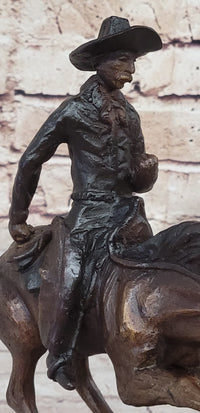 Frederic Remington Arizona Cowboy on Horse Bronze Sculpture