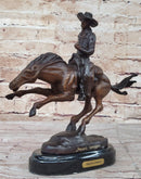 Frederic Remington Arizona Cowboy on Horse Bronze Sculpture