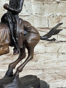 RANGER by Frederic Remington Cowboy on Horseback Bronze Sculpture Statue Country Western Art 9" x 8"