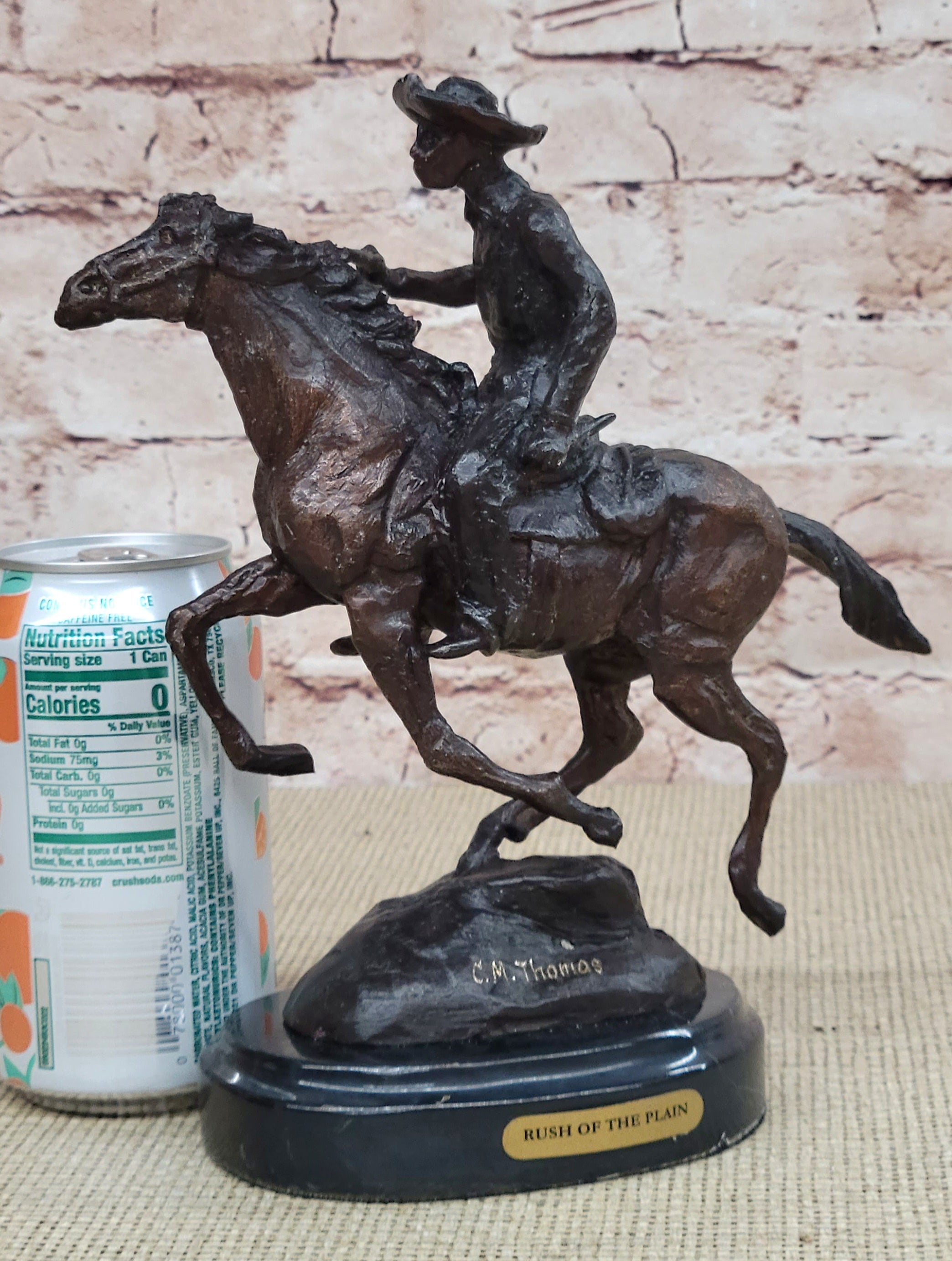 Thomas Trooper Bronze Sculpture Man Riding Horse SALE