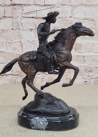 Thomas Trooper Bronze Sculpture Man Riding Horse SALE