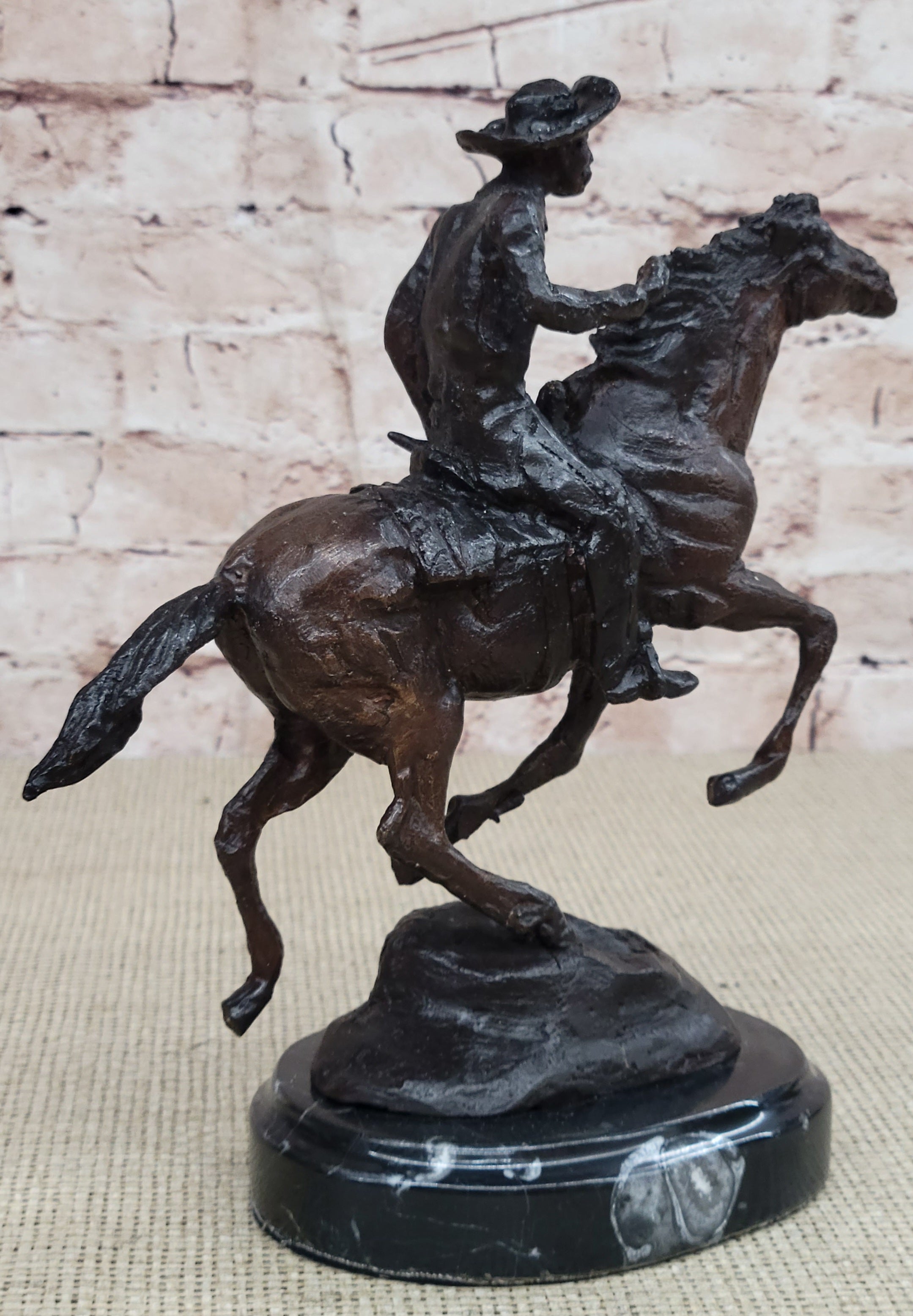Thomas Trooper Bronze Sculpture Man Riding Horse SALE