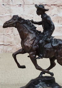 Thomas Trooper Bronze Sculpture Man Riding Horse SALE