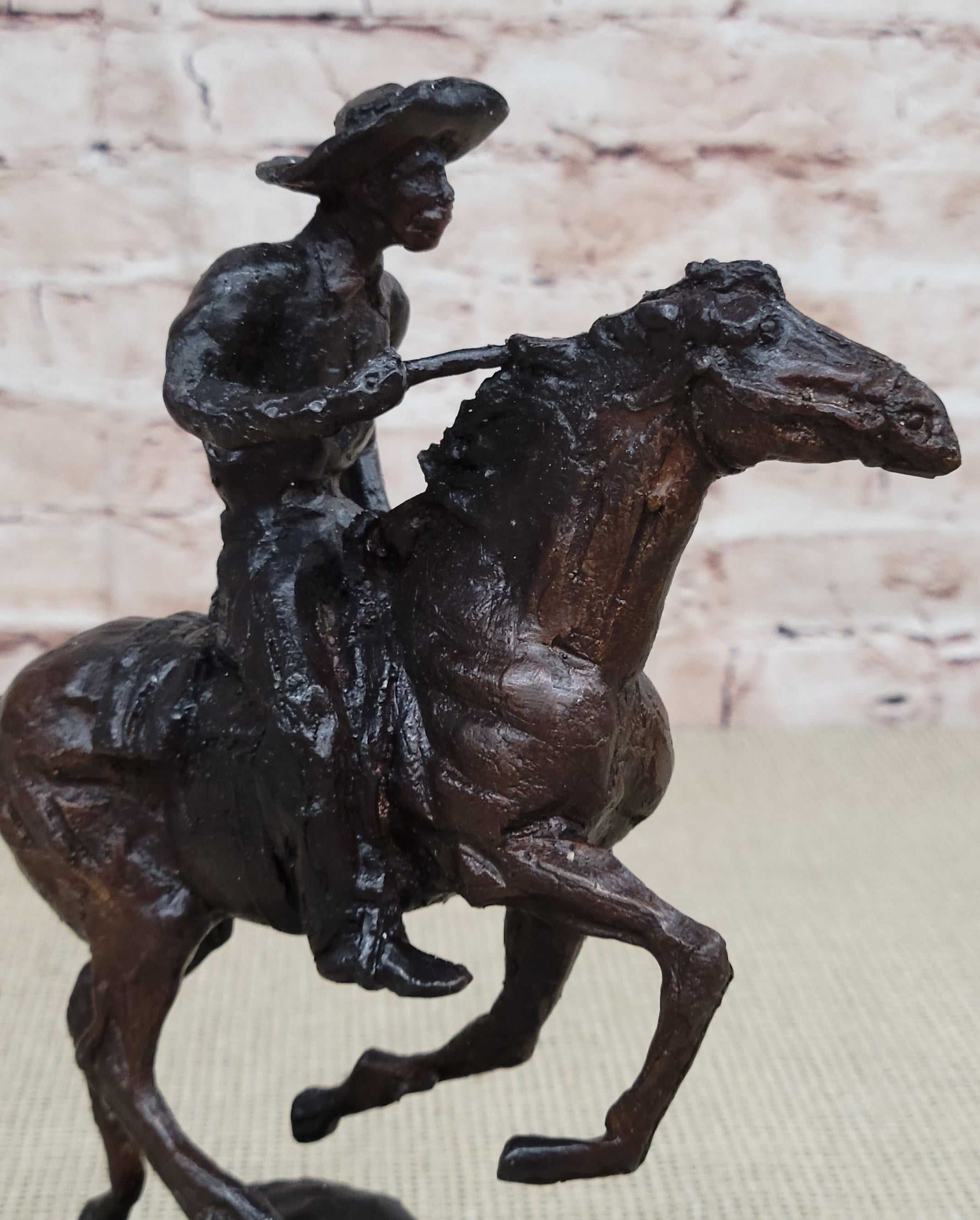Thomas Trooper Bronze Sculpture Man Riding Horse SALE