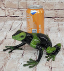 Green & Black Poison Dart Tree Frog Bronze Metal Signed & Numbered