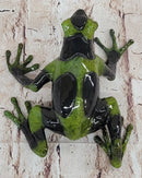 Green & Black Poison Dart Tree Frog Bronze Metal Signed & Numbered