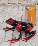 Red & Black Poison Dart Tree Frog Sculpture Figurine Signed Original Numbered Collectible