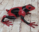 Red & Black Poison Dart Tree Frog Sculpture Figurine Signed Original Numbered Collectible