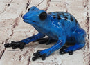 Blue Poison Dart Tree Frog Bronze Metal Sculpture Signed Art