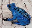 Blue Poison Dart Tree Frog Bronze Metal Sculpture Signed Art