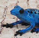 Blue Poison Dart Tree Frog Bronze Metal Sculpture Signed Art