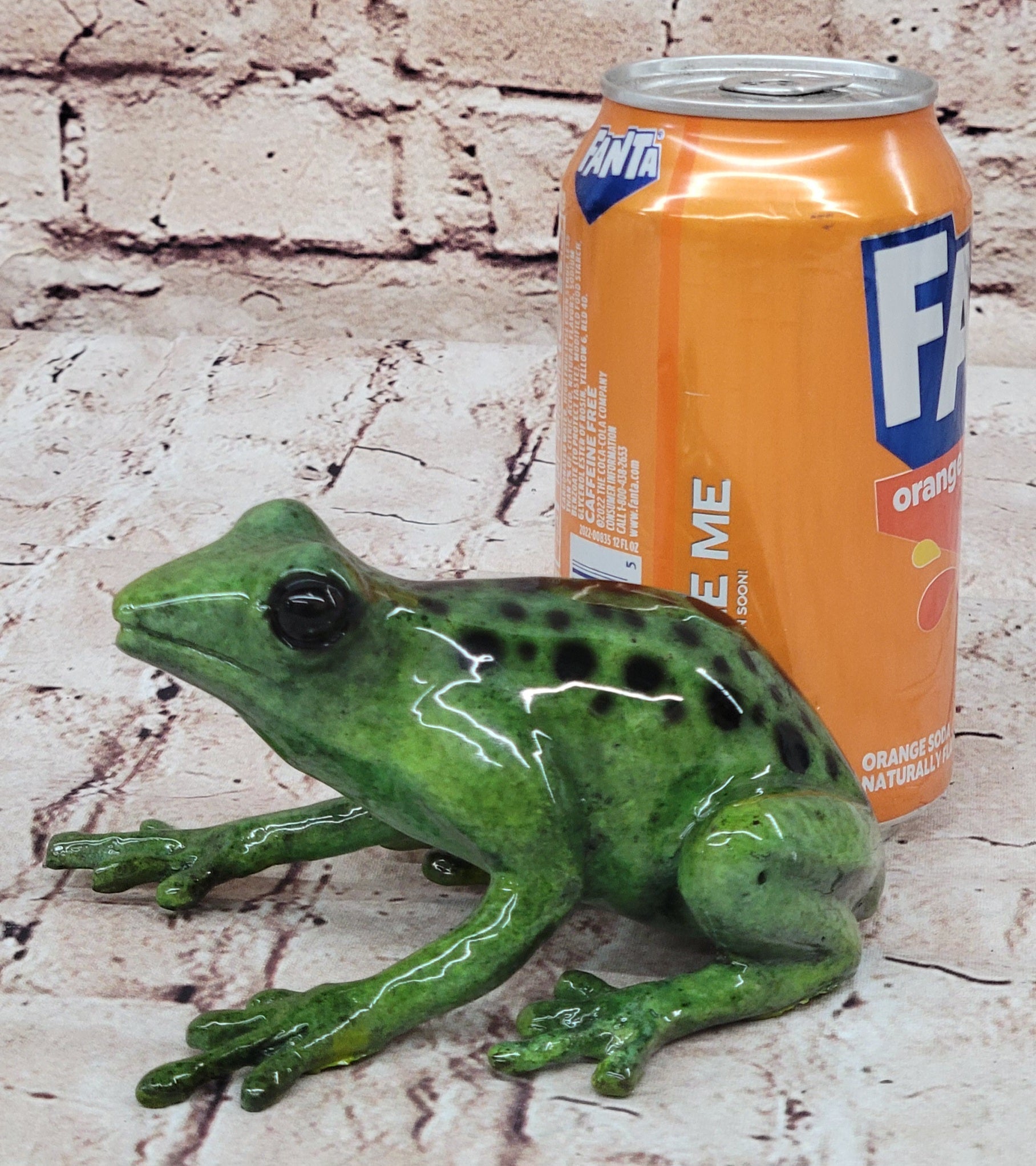 Bronze Green Tree Frog Sculpture Signed Original Art Numbered