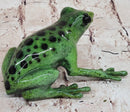 Bronze Green Tree Frog Sculpture Signed Original Art Numbered