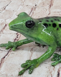 Bronze Green Tree Frog Sculpture Signed Original Art Numbered