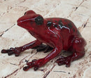 Red & Black Poison Dart Tree Frog Bronze Sculpture Signed & Numbered