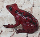 Red & Black Poison Dart Tree Frog Bronze Sculpture Signed & Numbered