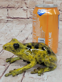 Yellow Poison Dart Tree Frog Bronze Sculpture by Marius