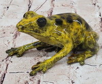 Yellow Poison Dart Tree Frog Bronze Sculpture by Marius