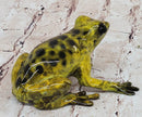 Yellow Poison Dart Tree Frog Bronze Sculpture by Marius