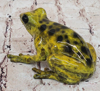Yellow Poison Dart Tree Frog Bronze Sculpture by Marius