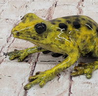 Yellow Poison Dart Tree Frog Bronze Sculpture by Marius
