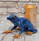 Bronze Blue & Orange Poison Dart Tree Frog Sculpture