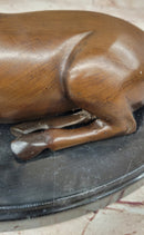 Reindeer Caribou Deer Elk Bronze Sculpture Signed 9.5" x 8.5"