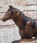 Bronze Sculpture Mare & Baby Horse Stallion Moigniez