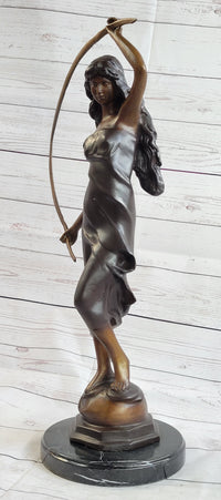 Girl with Thyrsus Art Deco Bronze Sculpture 23" x 12"