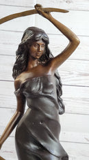 Girl with Thyrsus Art Deco Bronze Sculpture 23" x 12"