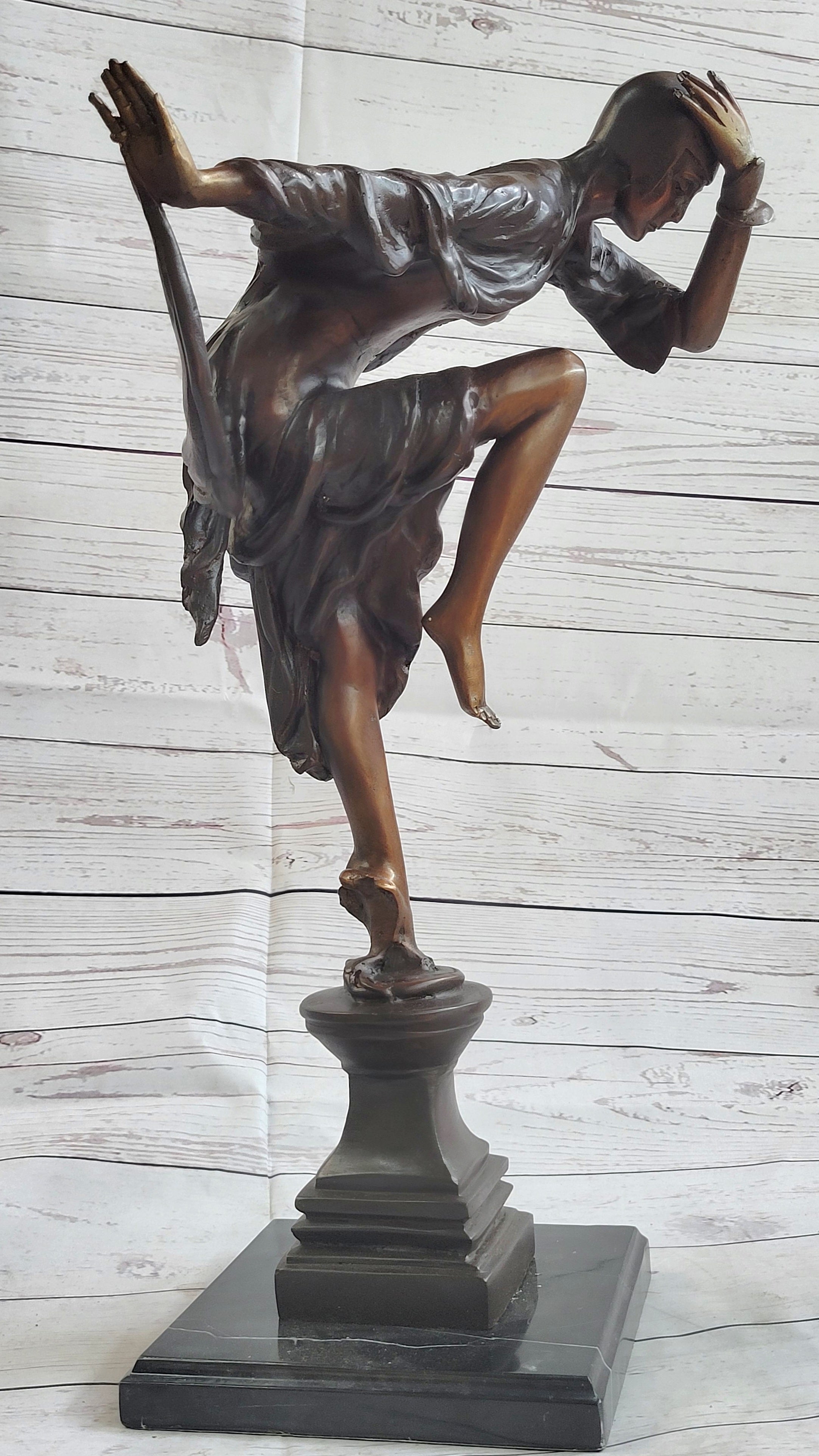 Ankara Snake Dancer Art Deco Bronze Sculpture Colinet Chiparus