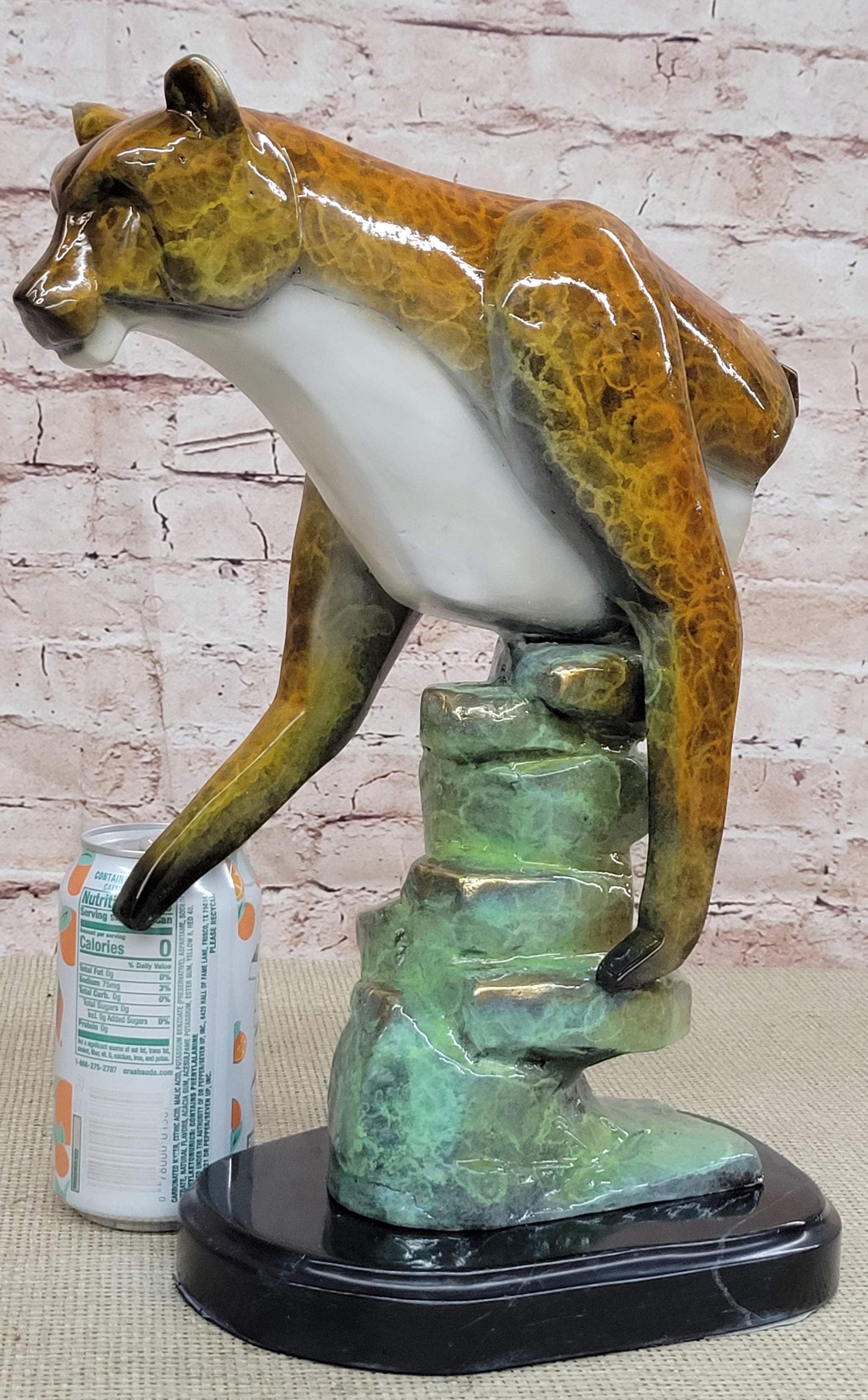 Bronze Metal Cougar Mountain Lion Limited Edition 14" x 10"