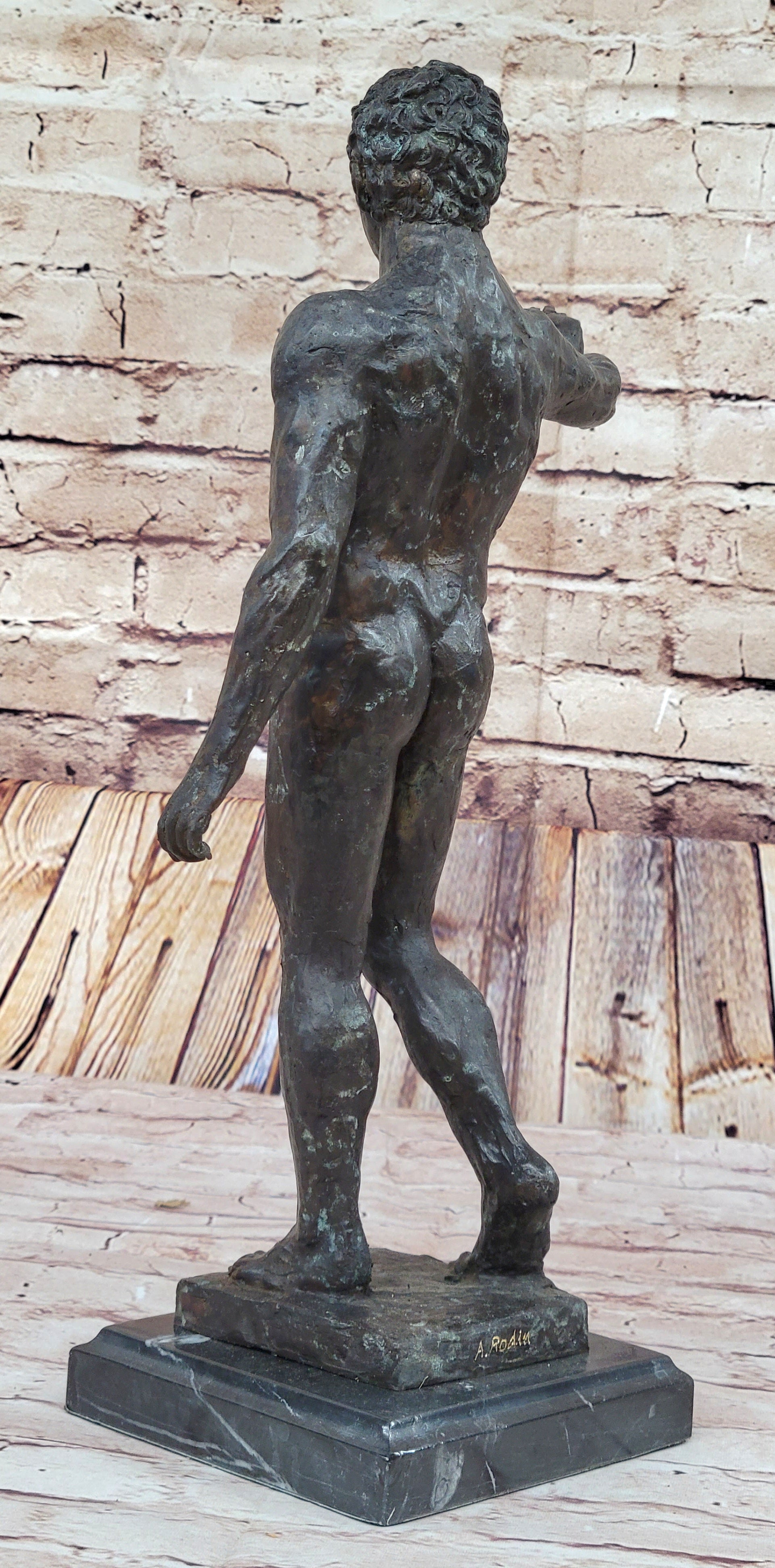 Bronze Sculpture of Standing Male Nude, Classical Style after Rodin