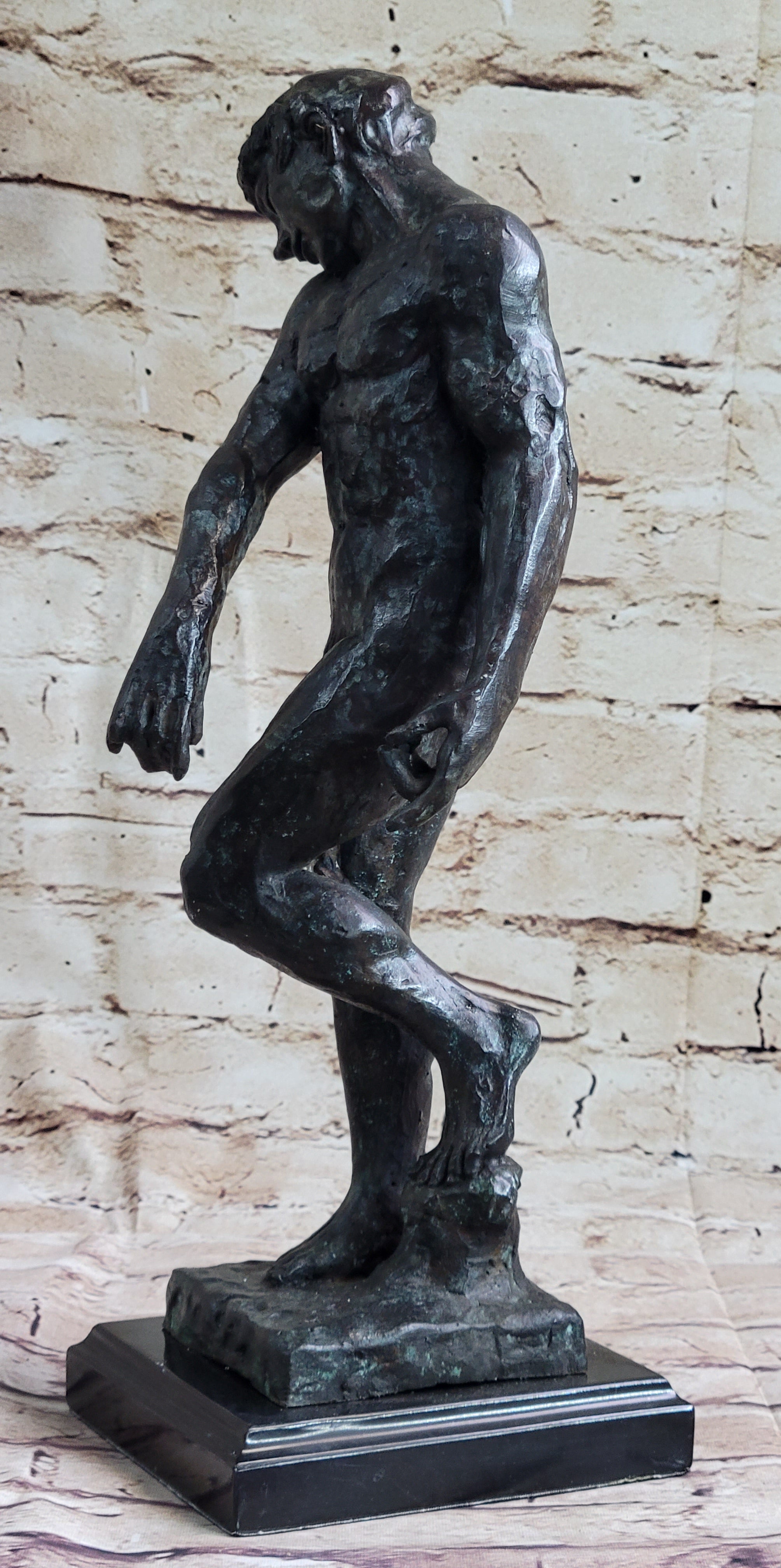 THE SHADE by Auguste Rodin - Bronze Sculpture of Adam