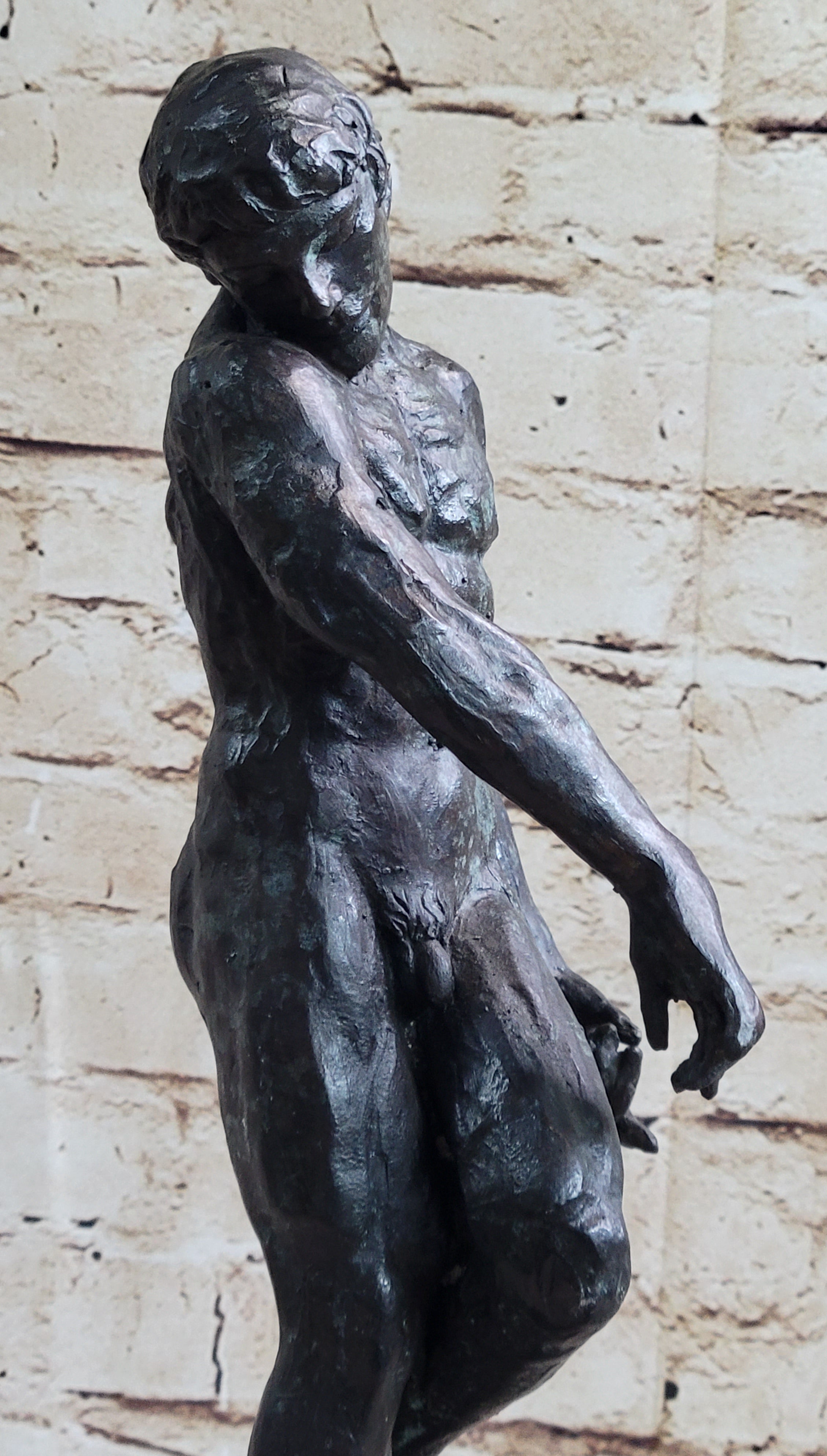 THE SHADE by Auguste Rodin - Bronze Sculpture of Adam